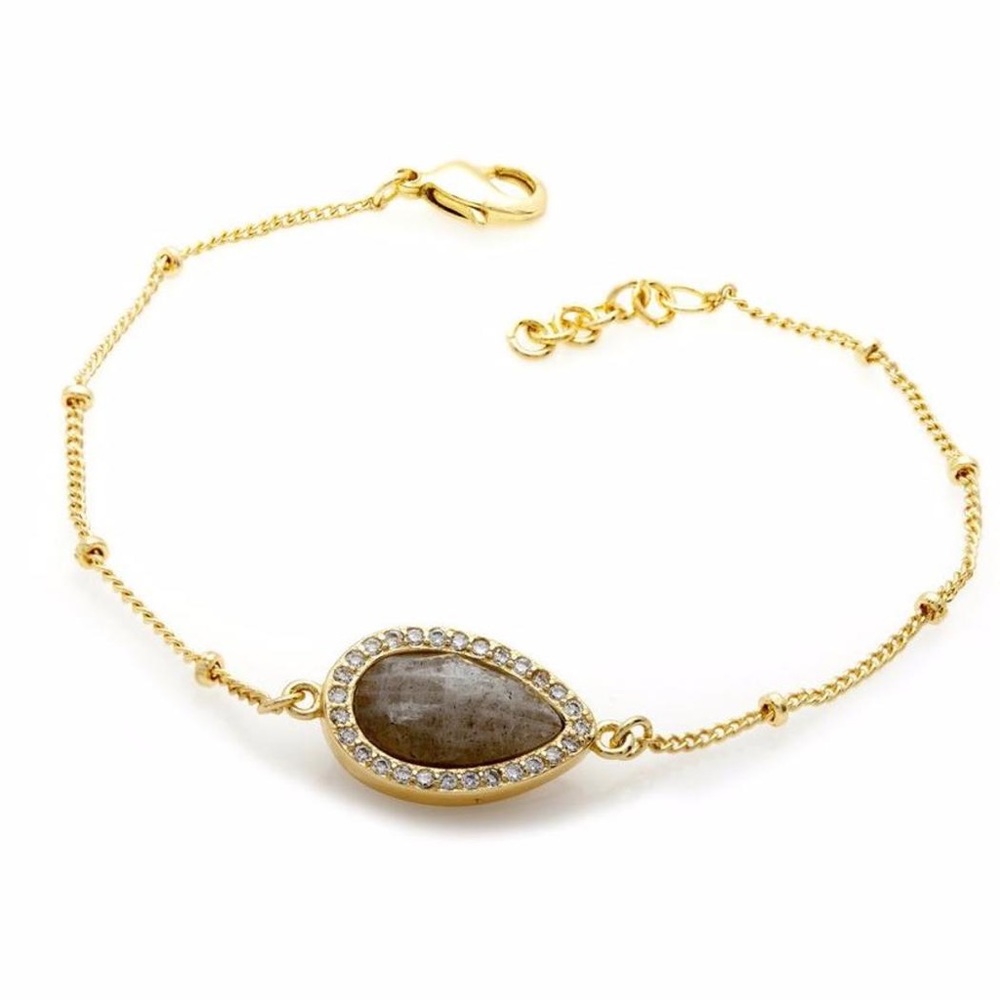 Melanie Auld Teardrop Bracelet Labradorite